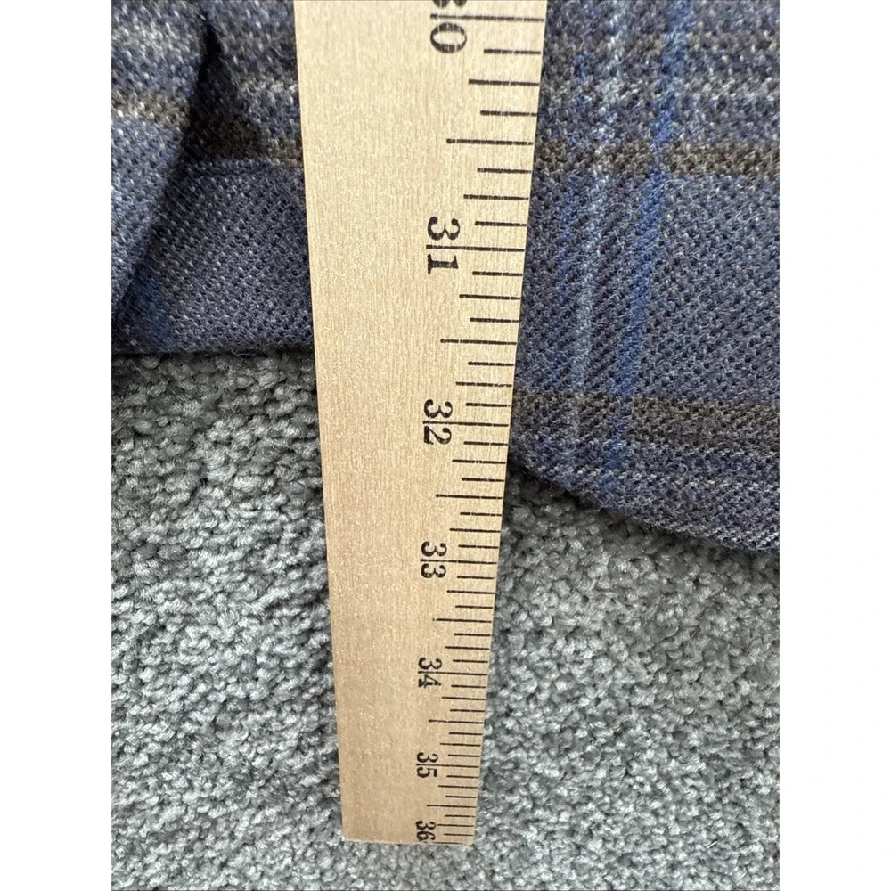 Mens 48R Stafford Sport Coat Suit Gray Plaid Wool Cotton Woven Classic Fit